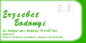 erzsebet bodonyi business card